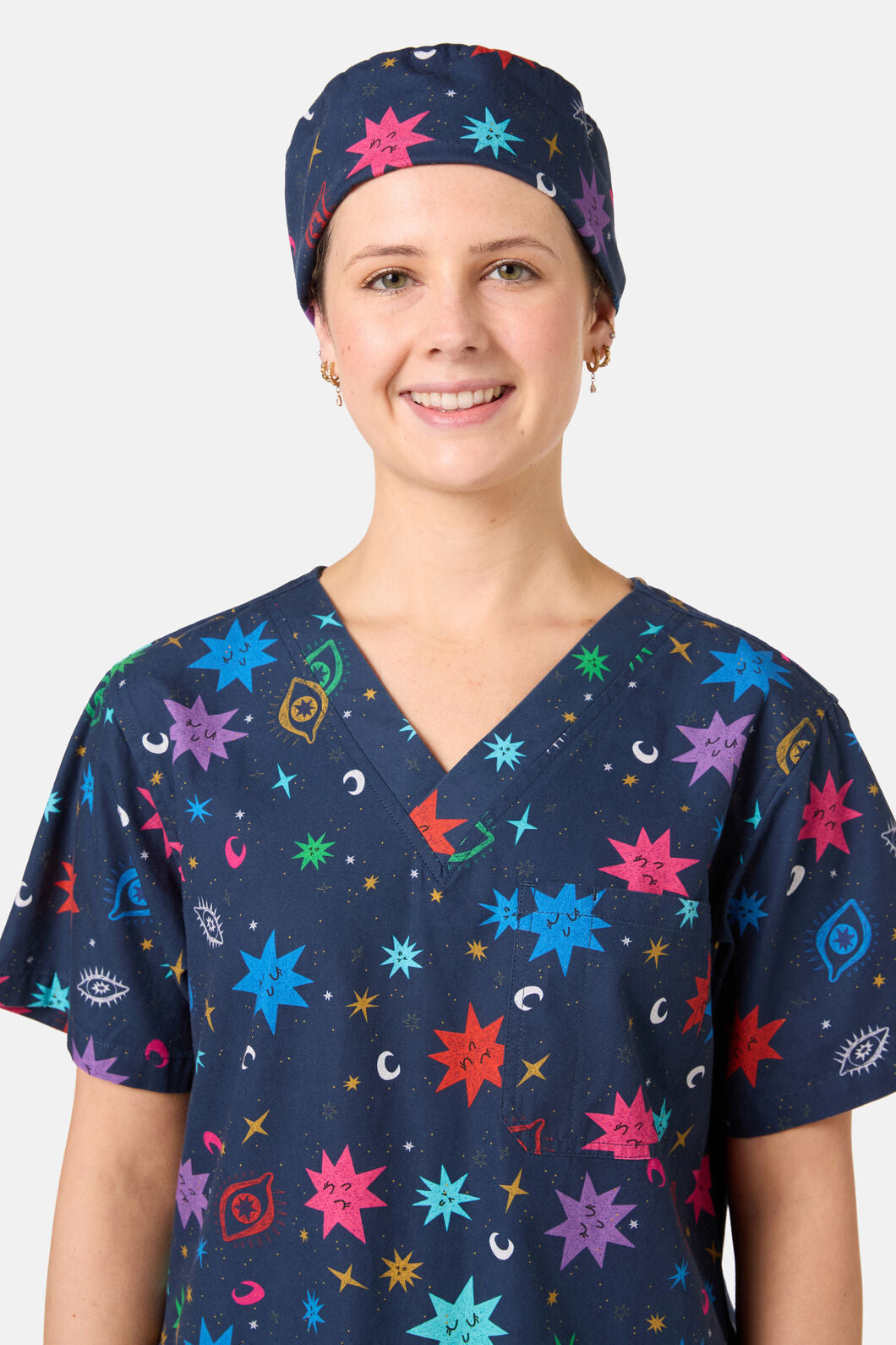 Scrubs With Love - Intergalactic Scrub Hat - midnight