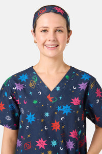 Scrubs With Love - Intergalactic Scrub Headband - midnight
