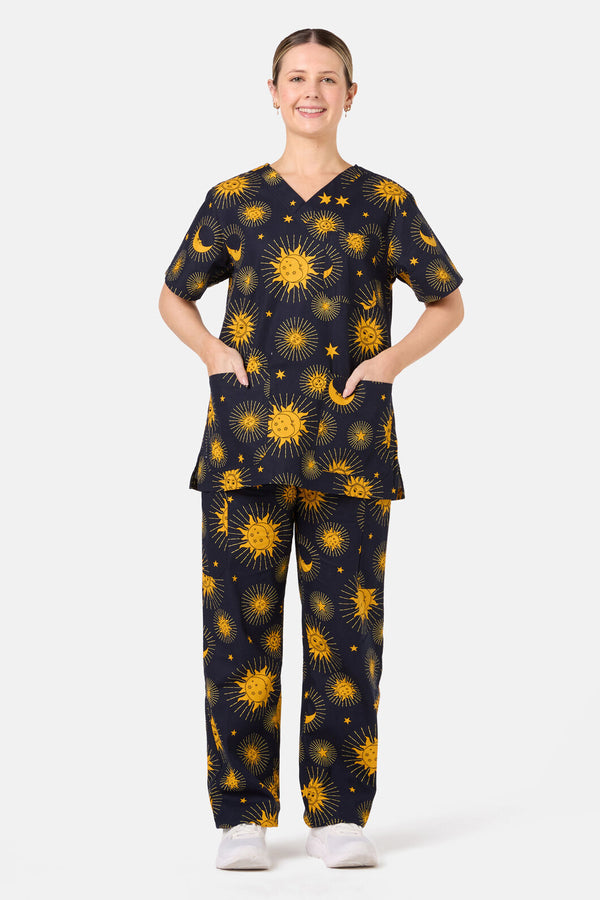Scrubs With Love - Ethereal Sky Scrub Set - navy