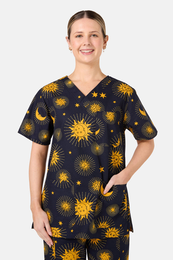 Scrubs With Love - Ethereal Sky Scrub Set - navy