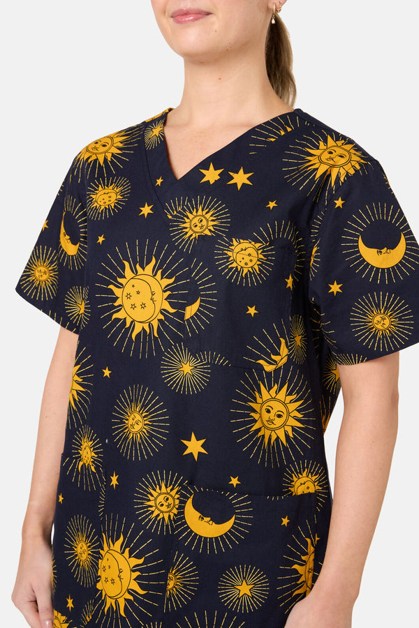 Scrubs With Love - Ethereal Sky Scrub Set - navy
