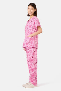 Scrubs With Love - Spooky Season Scrub Set - pink