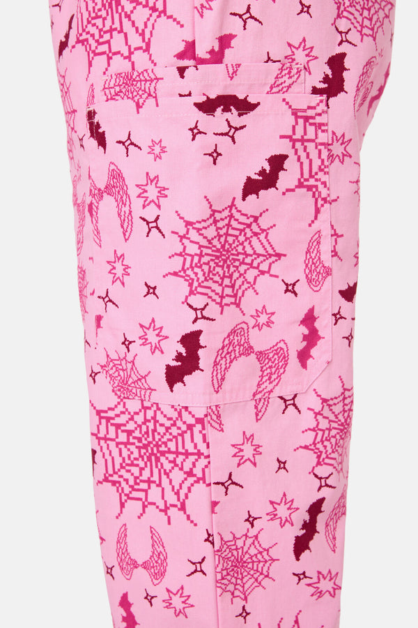 Scrubs With Love - Spooky Season Scrub Set - pink