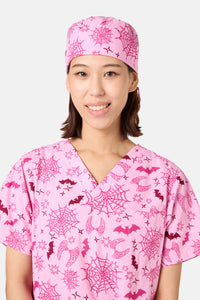 Scrubs With Love - Spooky Season Scrub Hat - pink