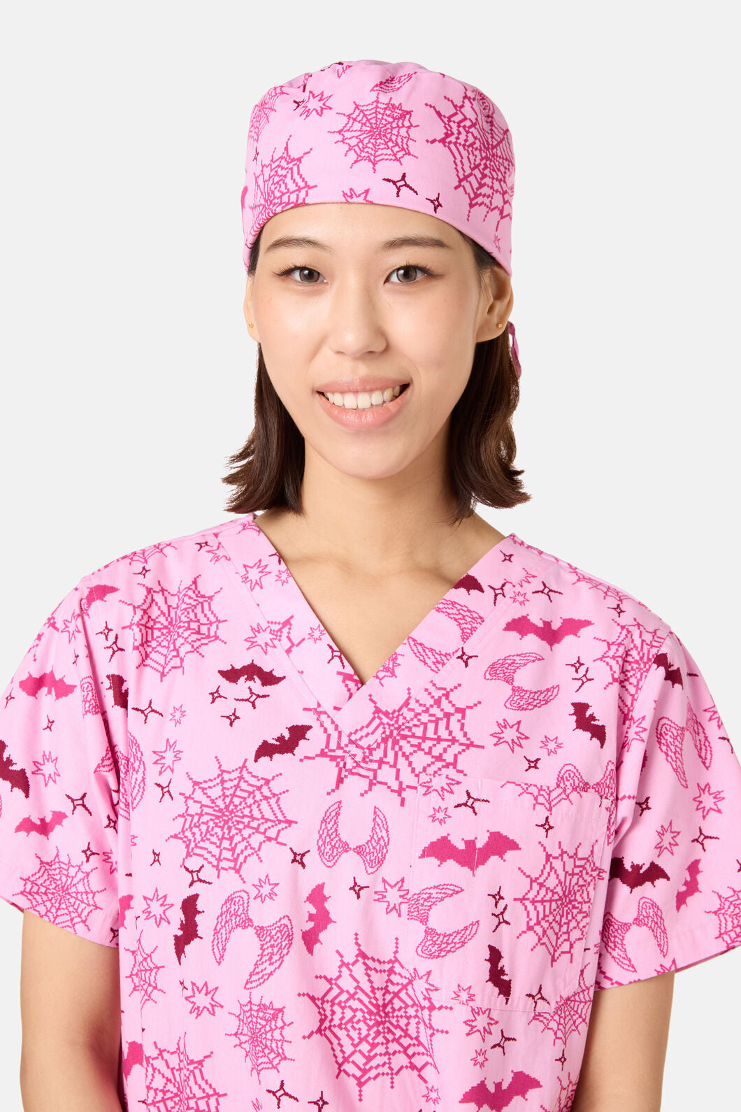 Scrubs With Love - Spooky Season Scrub Hat - pink