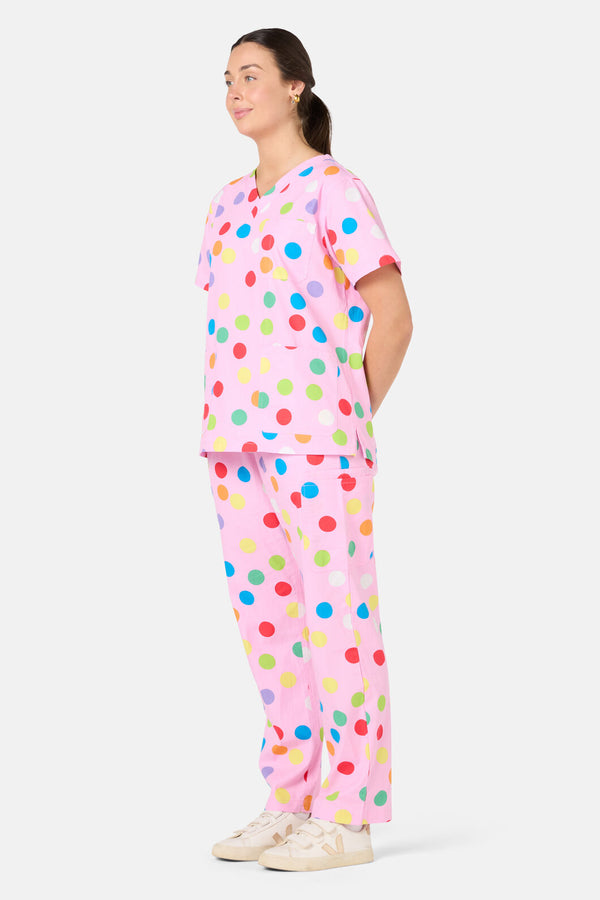 Scrubs With Love - Confetti Scrub Set - pink