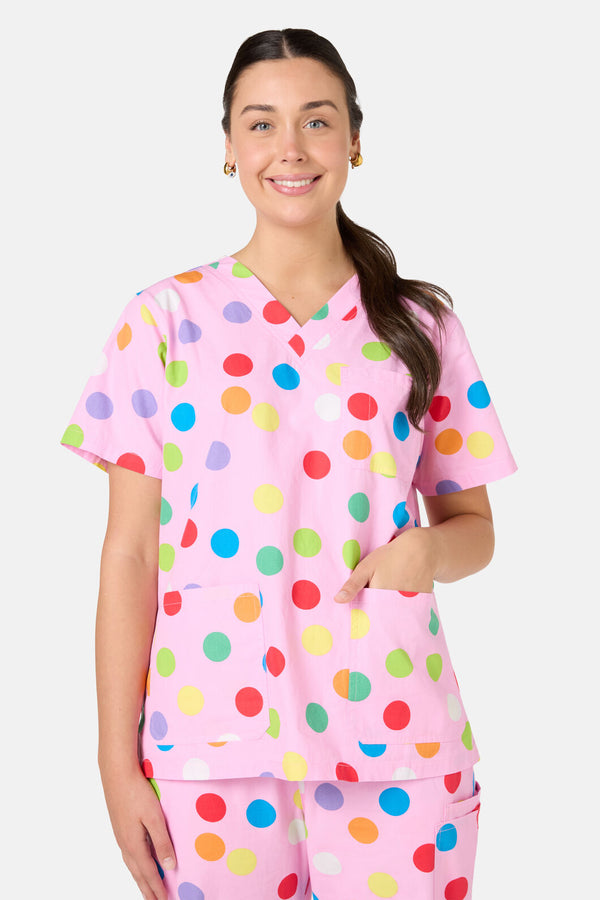 Scrubs With Love - Confetti Scrub Set - pink