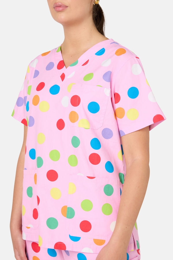 Scrubs With Love - Confetti Scrub Set - pink