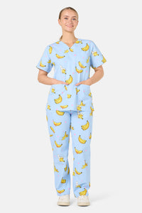 Scrubs With Love - Bananas Scrub Set - light-blue