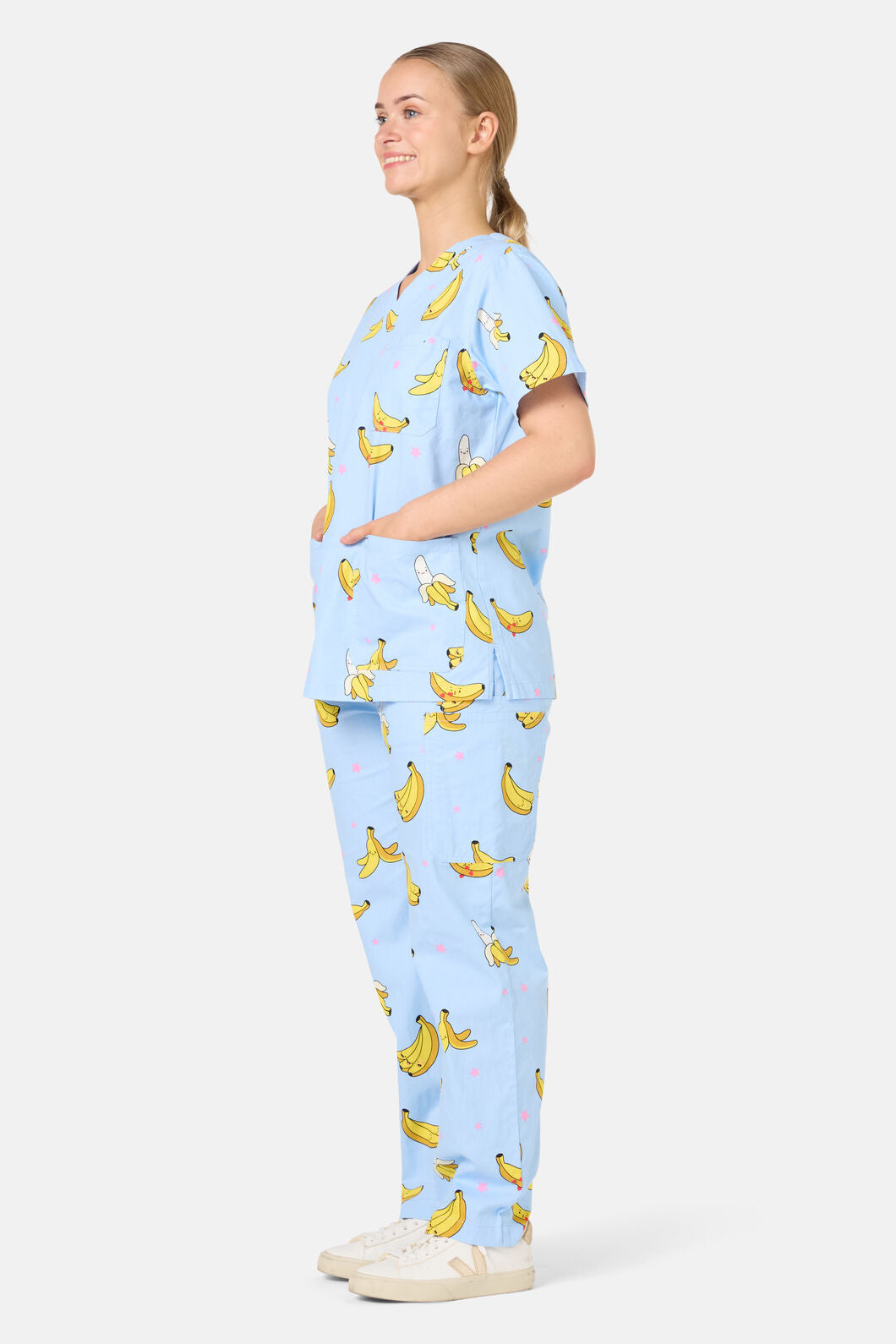 Scrubs With Love - Bananas Scrub Set - light-blue
