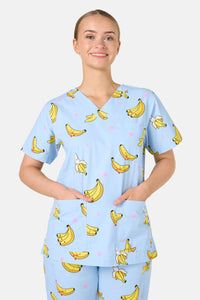 Scrubs With Love - Bananas Scrub Set - light-blue