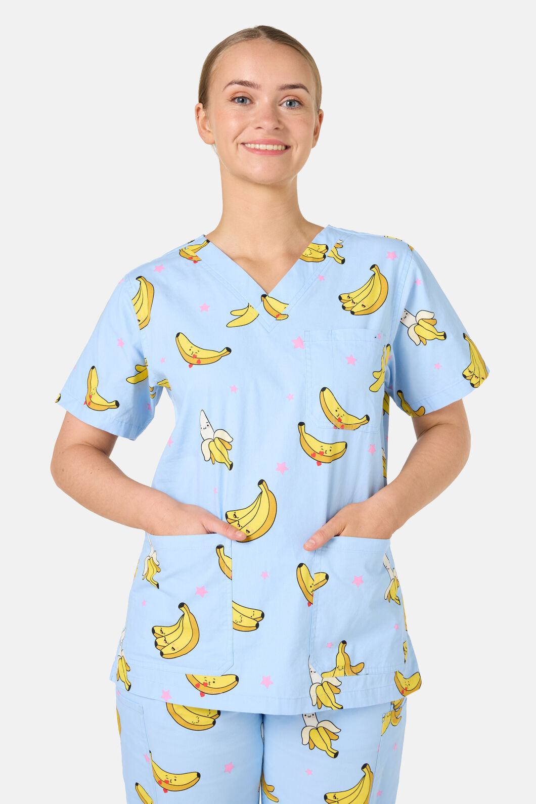 Scrubs With Love - Bananas Scrub Set - light-blue