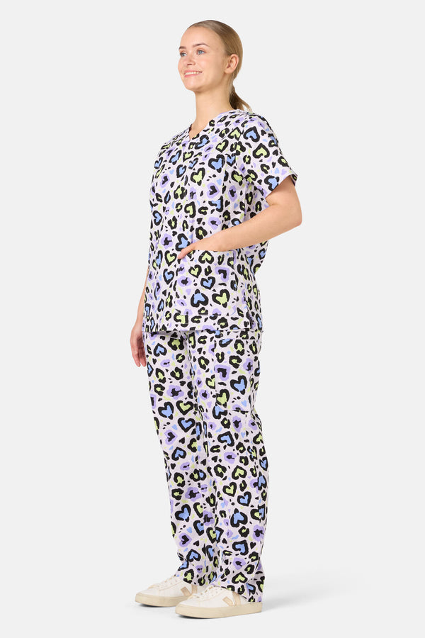 Scrubs With Love - Leopard Love Scrub Set - lilac