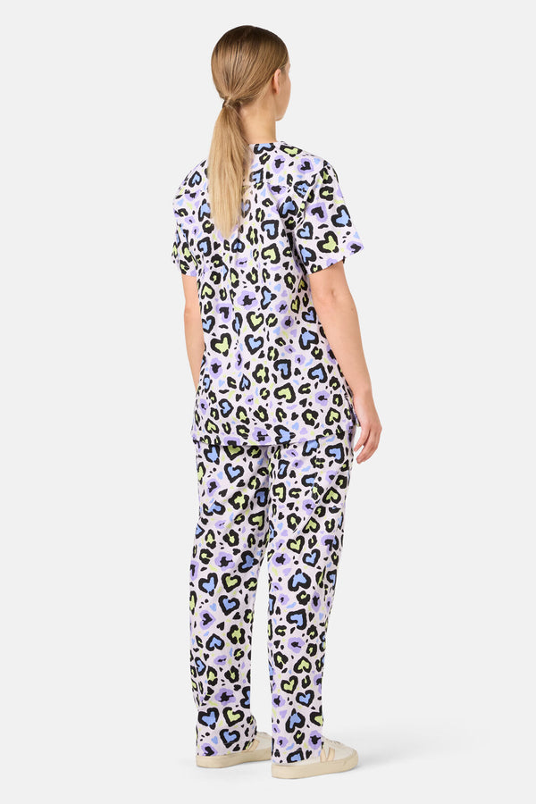 Scrubs With Love - Leopard Love Scrub Set - lilac