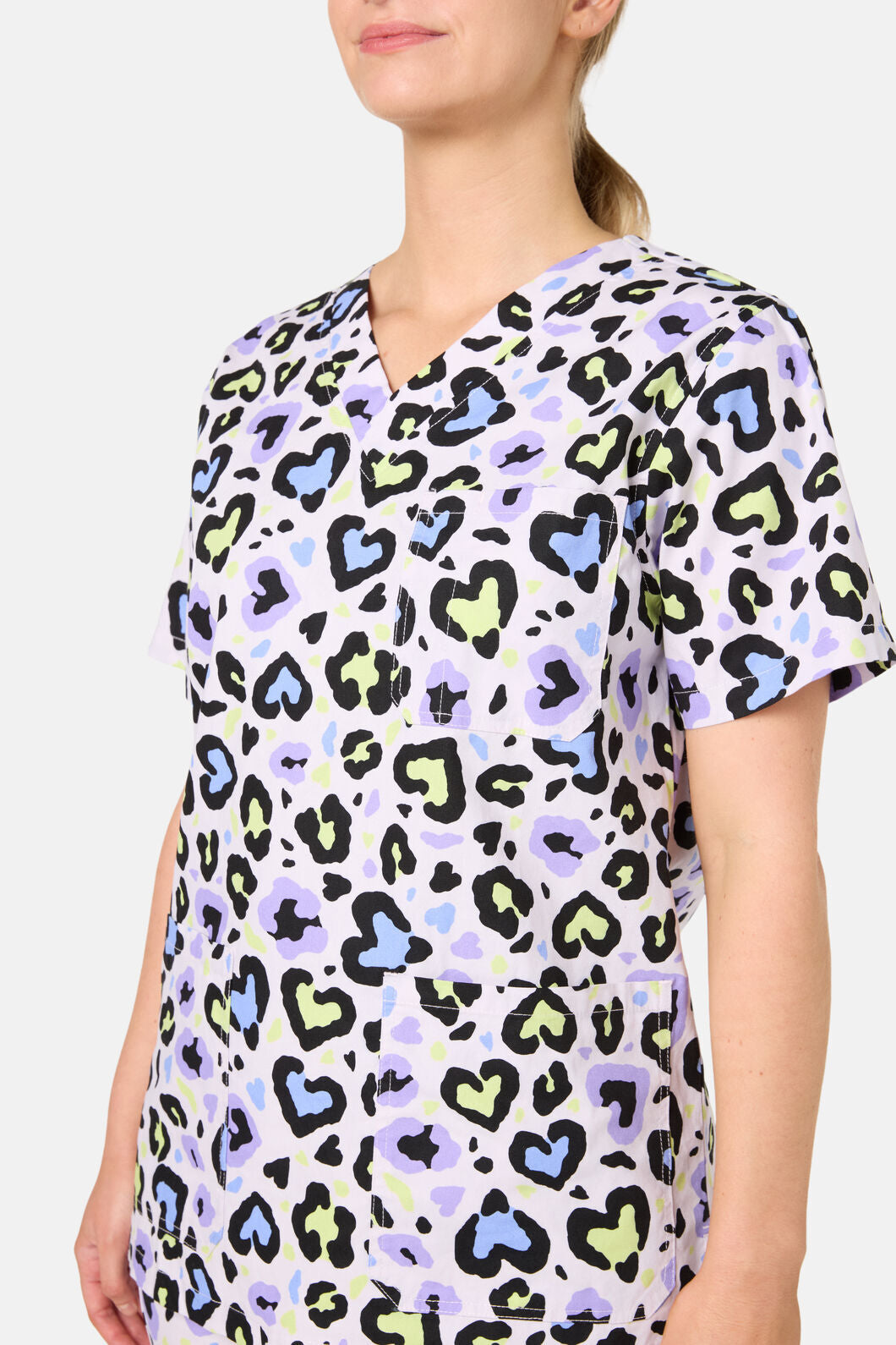 Scrubs With Love - Leopard Love Scrub Set - lilac