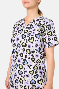 Scrubs With Love - Leopard Love Scrub Set - lilac