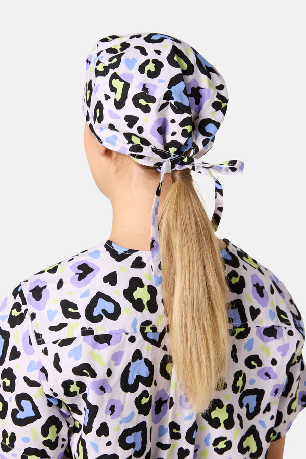 Scrubs With Love - Leopard Love Scrub Hat - lilac