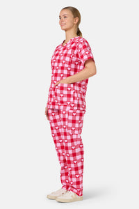 Scrubs With Love - Heartbeat Scrub Set - pink