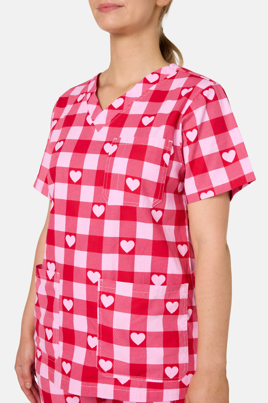 Scrubs With Love - Heartbeat Scrub Set - pink