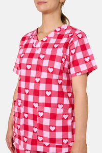 Scrubs With Love - Heartbeat Scrub Set - pink