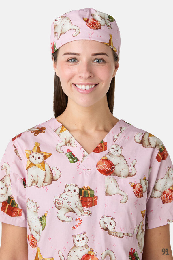 Scrubs With Love - Gift Cats Scrub Hat - pink