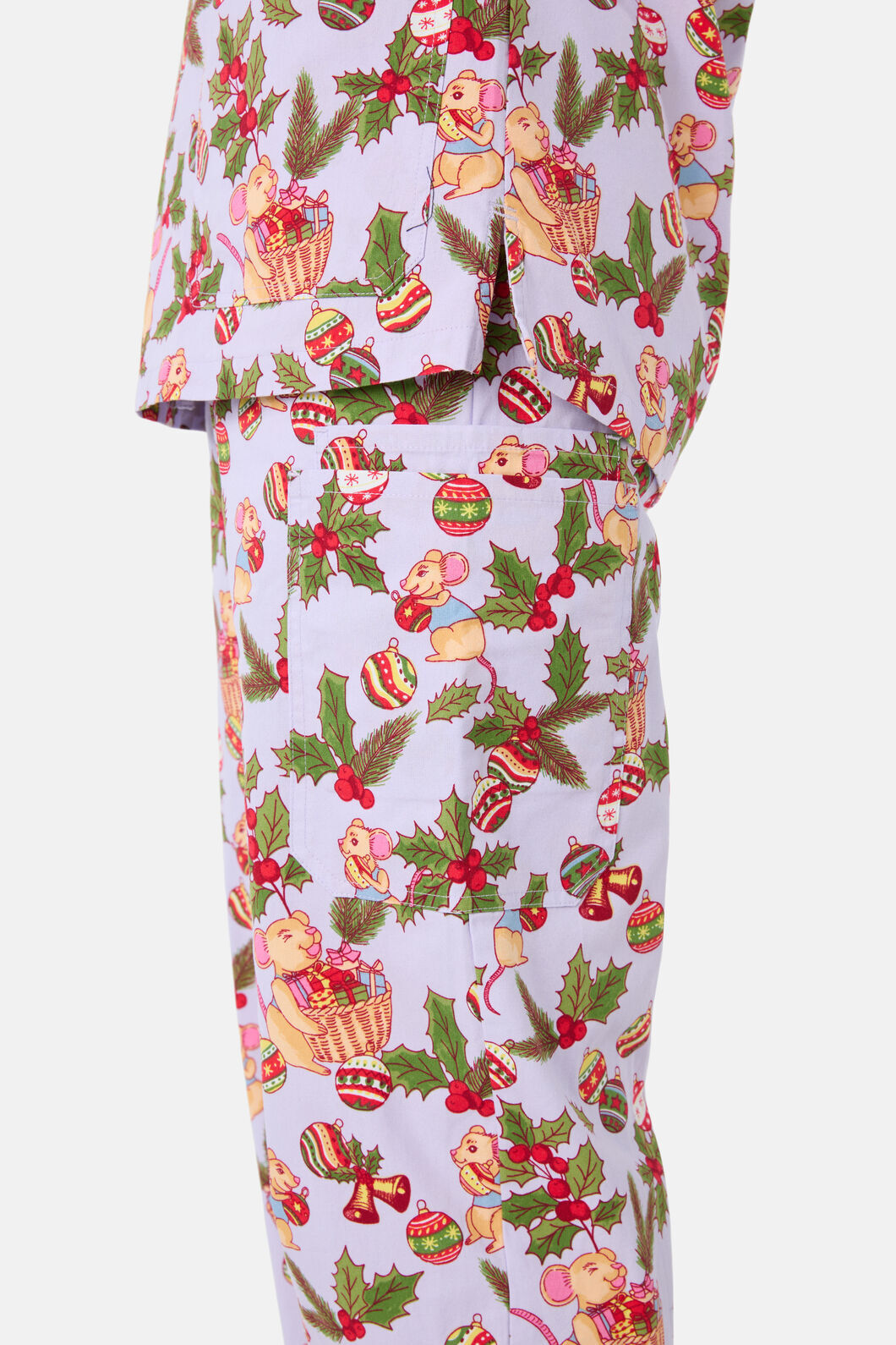 Scrubs With Love - Festive Mice Scrub Set - lilac