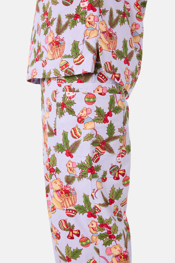 Scrubs With Love - Festive Mice Scrub Set - lilac