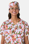 Scrubs With Love - Festive Mice Scrub Hat - lilac