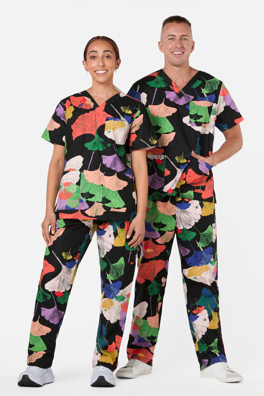 Scrubs With Love - Ginkgo Scrub Set - black