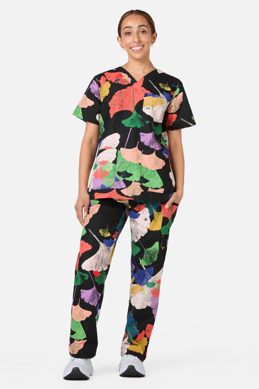Scrubs With Love - Ginkgo Scrub Set - black