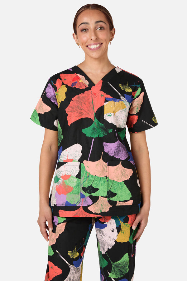 Scrubs With Love - Ginkgo Scrub Set - black