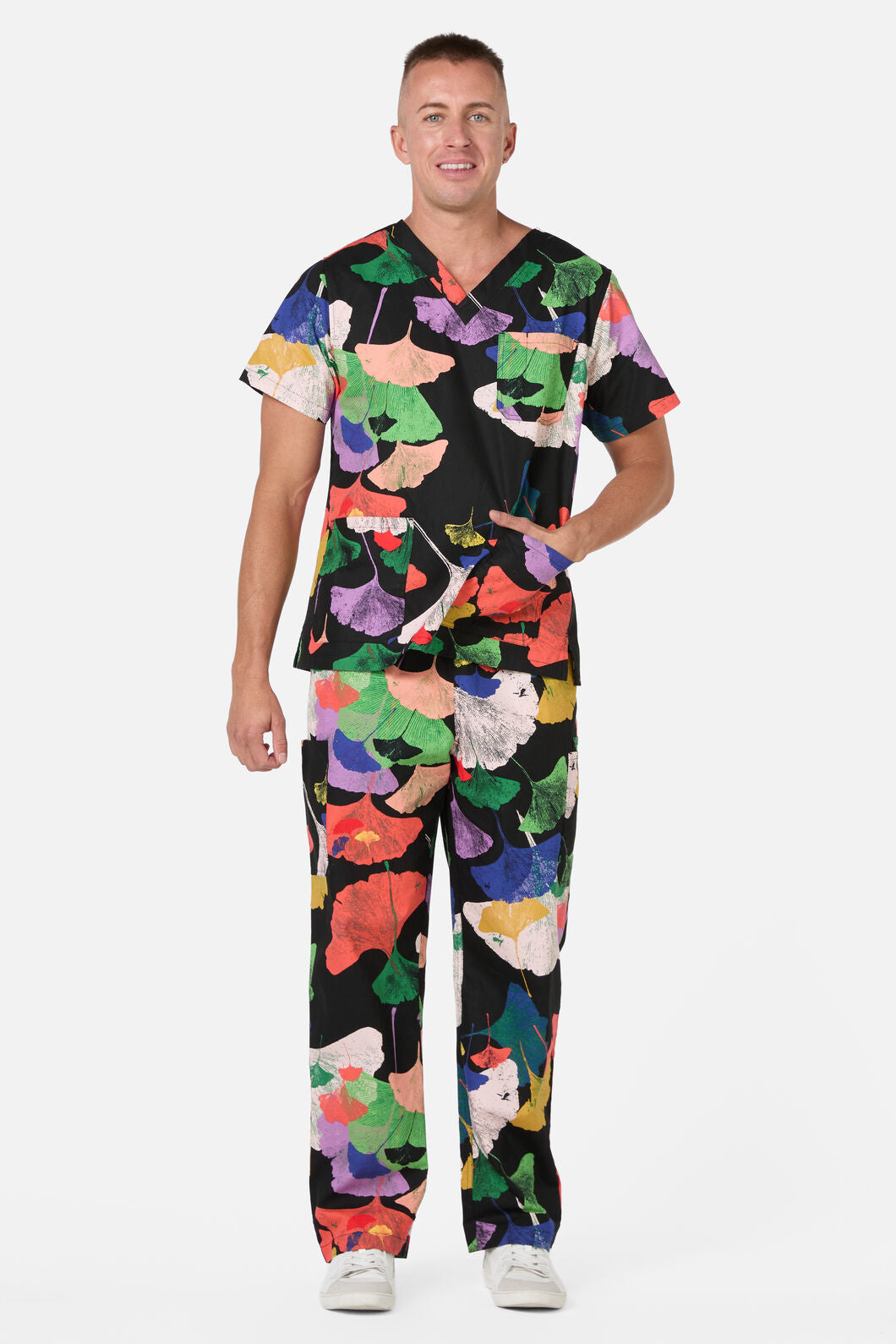 Scrubs With Love - Ginkgo Scrub Set - black