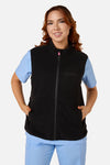 Scrubs With Love - Black Polar Fleece Scrub Vest - black