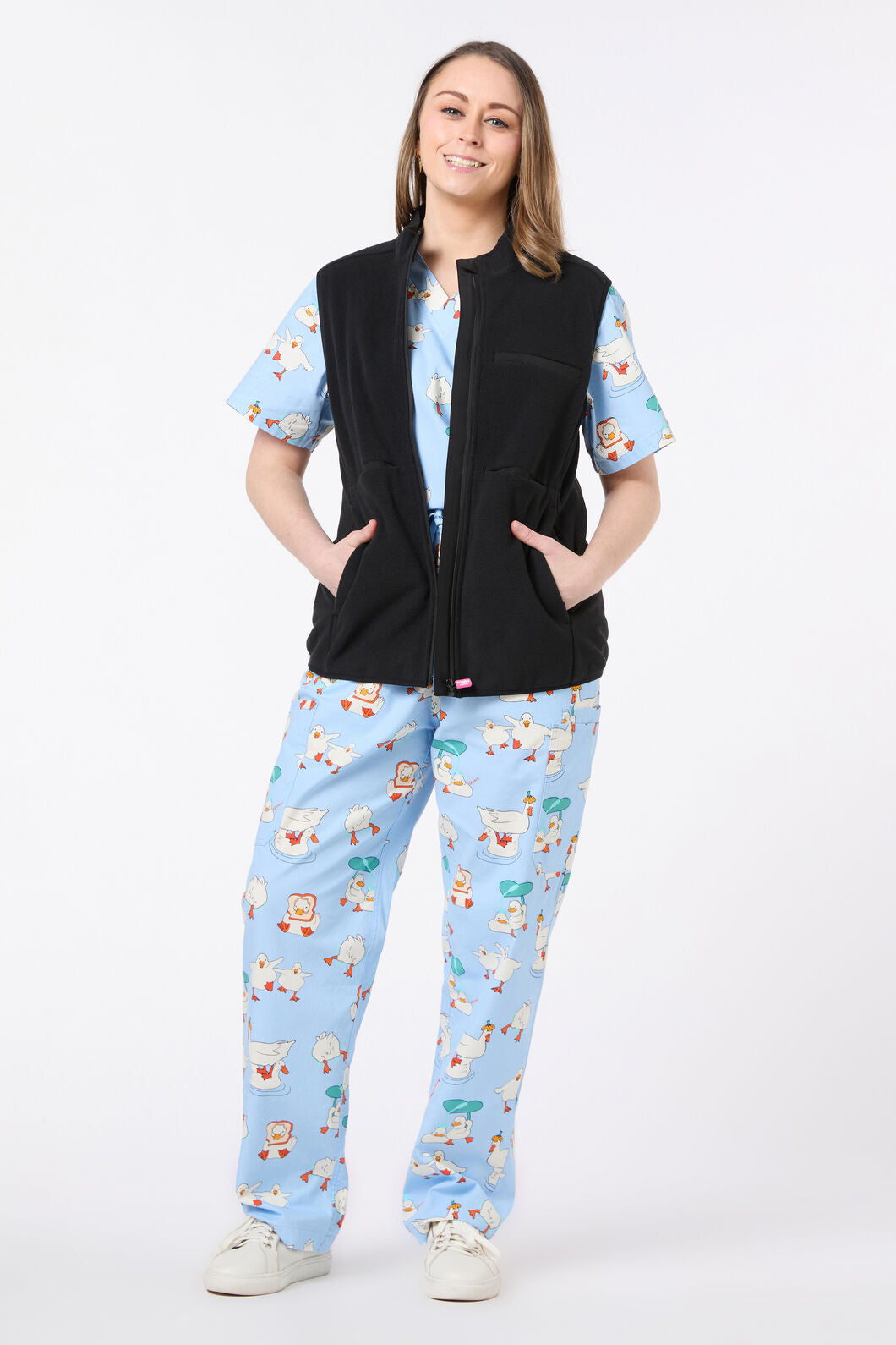 Scrubs With Love - Scrubs Black Polar Fleece Vest - black
