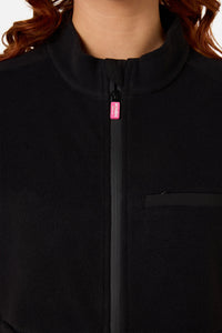 Scrubs With Love - Black Polar Fleece Scrub Vest - black