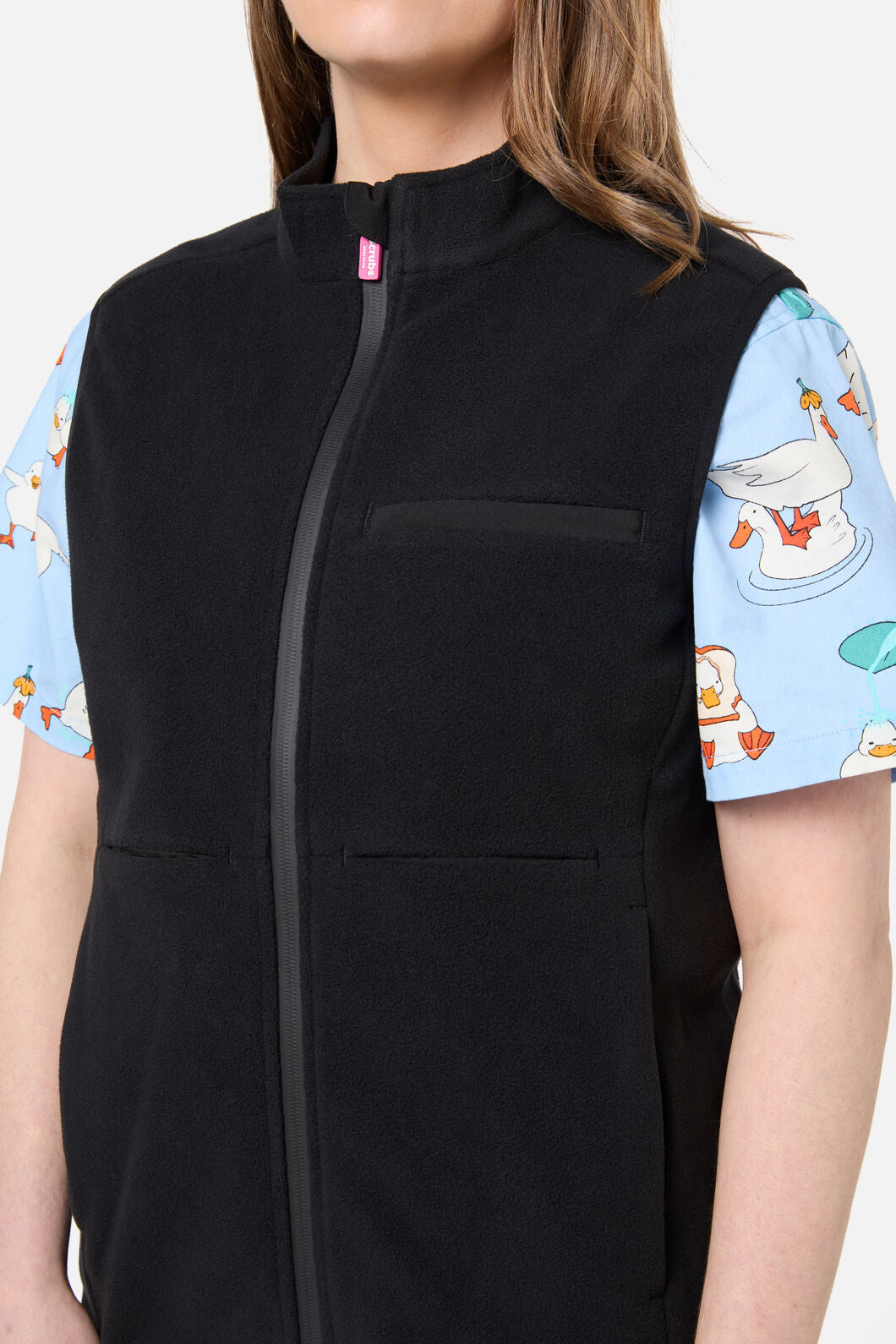 Scrubs With Love - Scrubs Black Polar Fleece Vest - black
