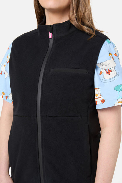 Scrubs With Love - Scrubs Black Polar Fleece Vest - black