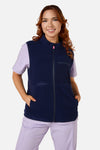 Scrubs With Love - Navy Polar Fleece Scrub Vest - navy