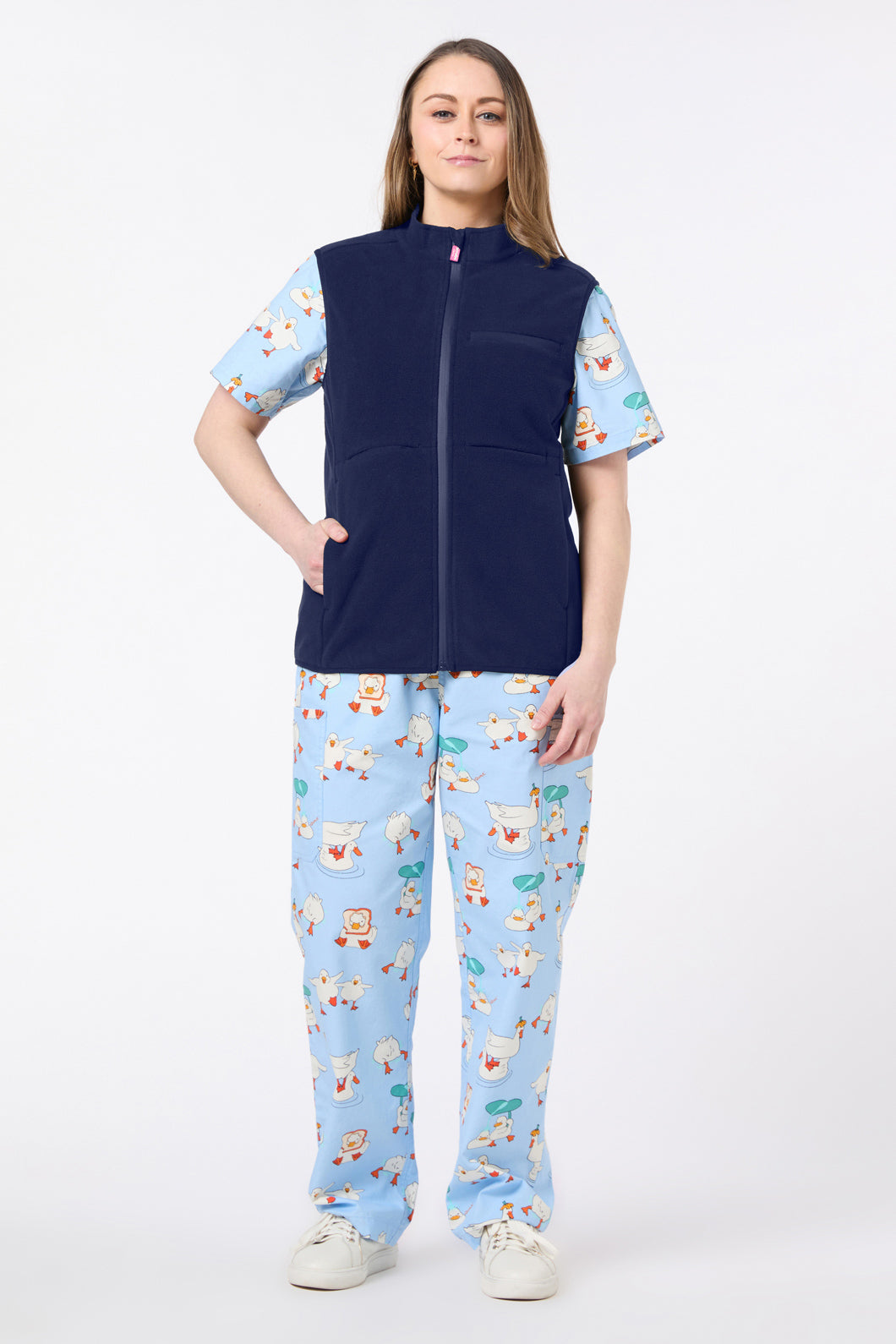 Scrubs With Love - Scrubs Navy Polar Fleece Vest - navy