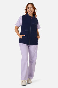 Scrubs With Love - Navy Polar Fleece Scrub Vest - navy