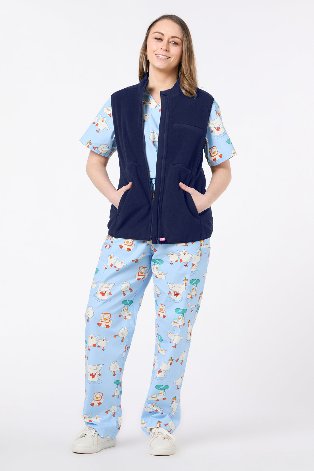 Scrubs With Love - Scrubs Navy Polar Fleece Vest - navy