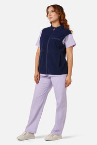 Scrubs With Love - Navy Polar Fleece Scrub Vest - navy