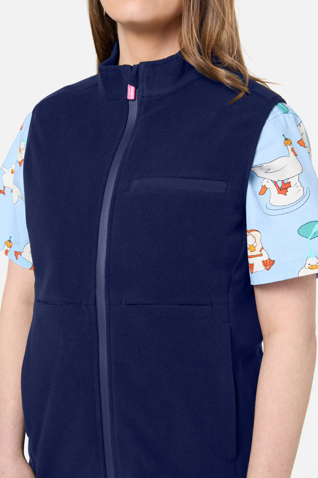 Scrubs With Love - Scrubs Navy Polar Fleece Vest - navy