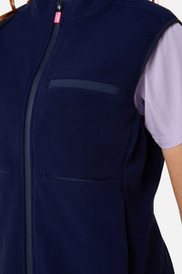 Scrubs With Love - Navy Polar Fleece Scrub Vest - navy