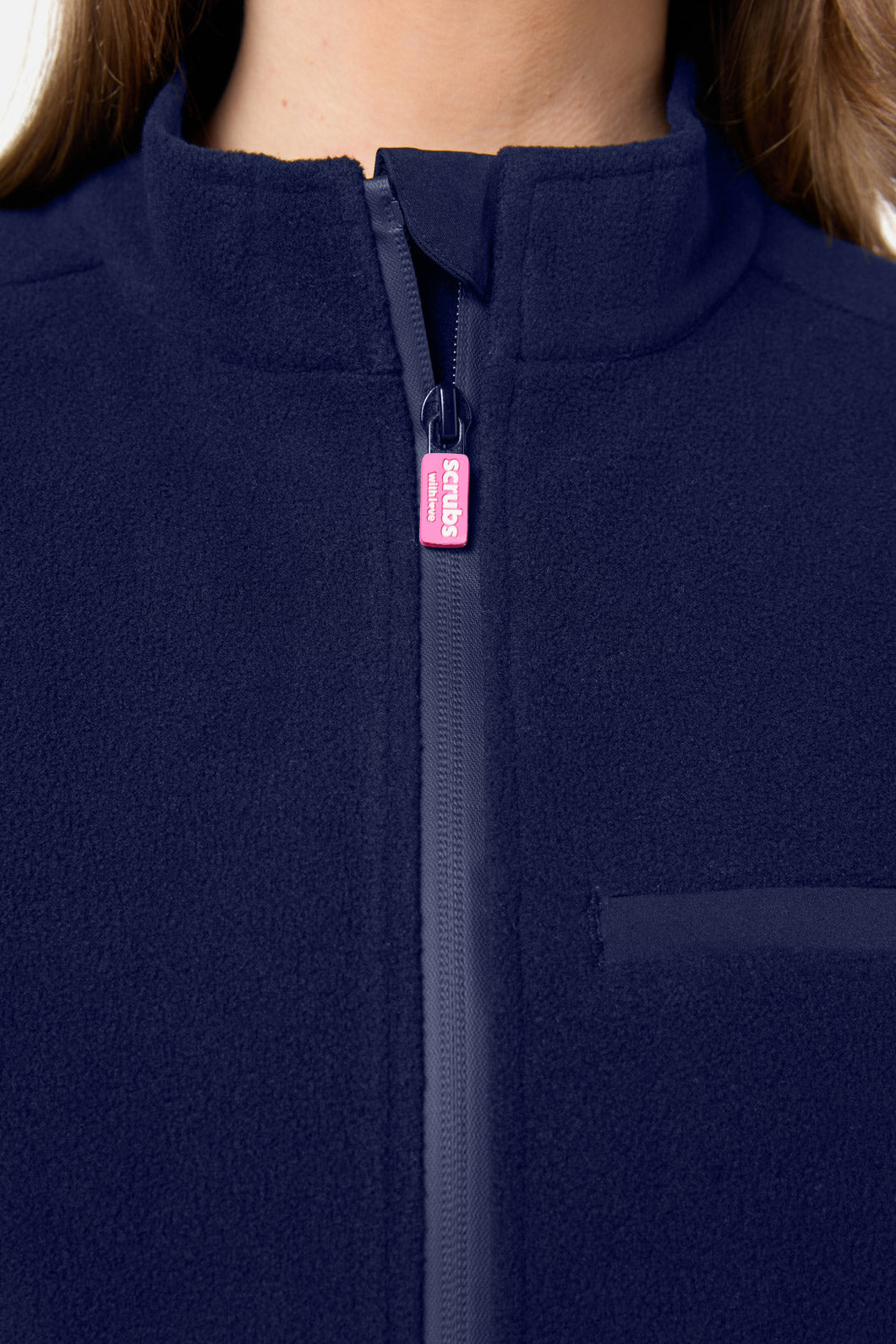 Scrubs With Love - Scrubs Navy Polar Fleece Vest - navy