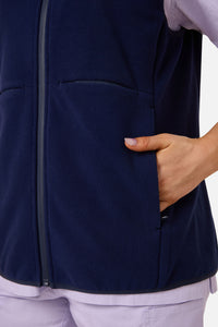 Scrubs With Love - Navy Polar Fleece Scrub Vest - navy