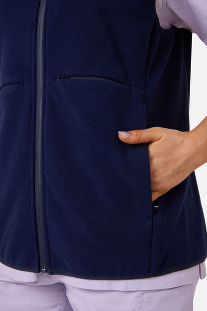 Scrubs With Love - Scrubs Navy Polar Fleece Vest - navy