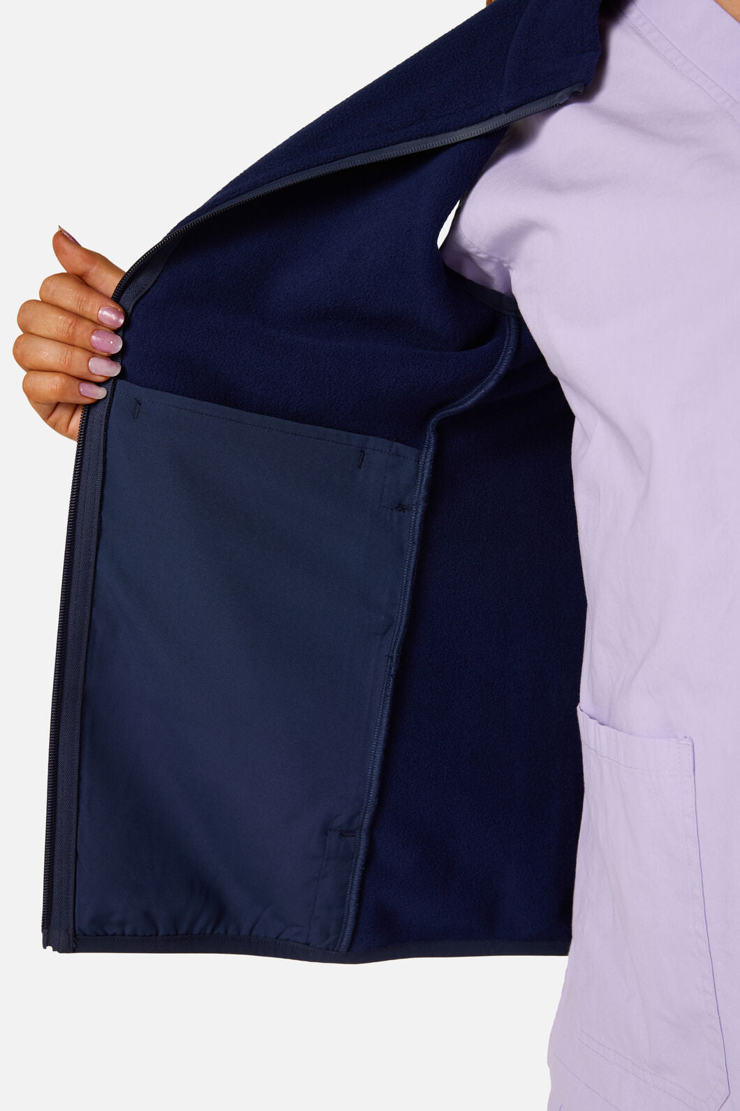 Scrubs With Love - Navy Polar Fleece Scrub Vest - navy