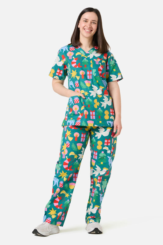 Scrubs With Love - WATTLE & WONDER SCRUB SET - green