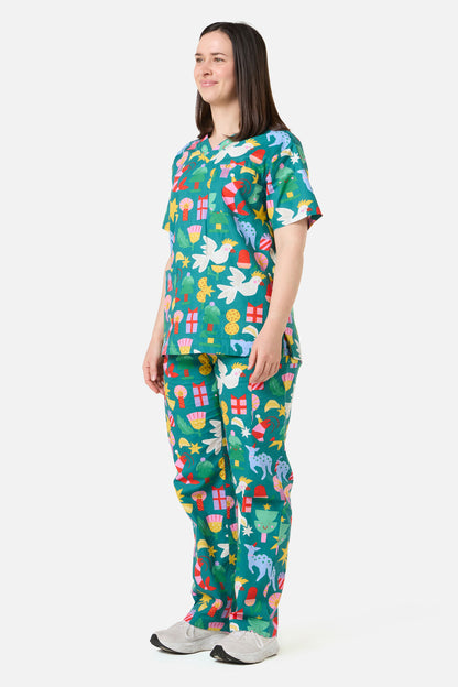 Scrubs With Love - WATTLE & WONDER SCRUB SET - green
